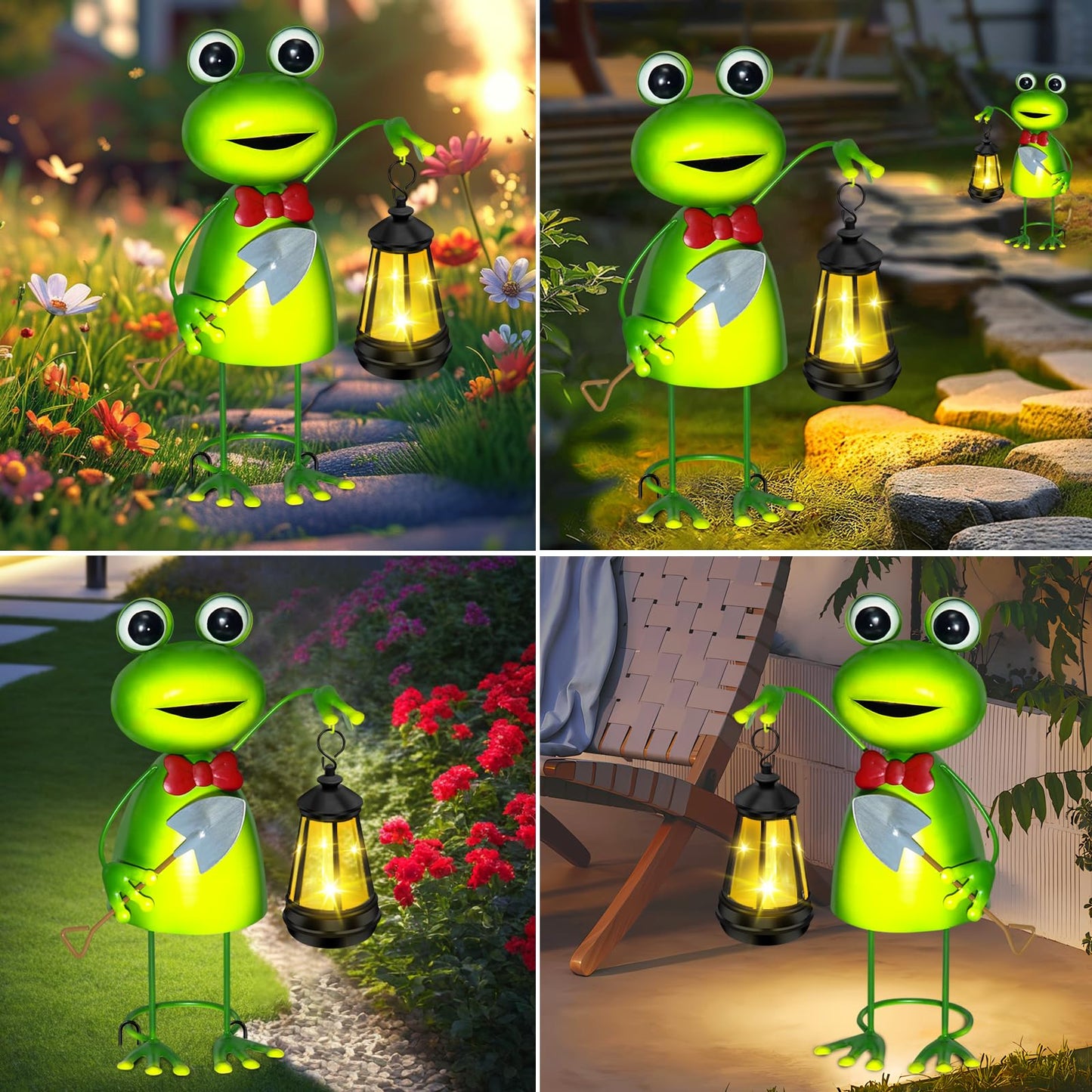 🐸Solar Garden Lights Frog Statue✨