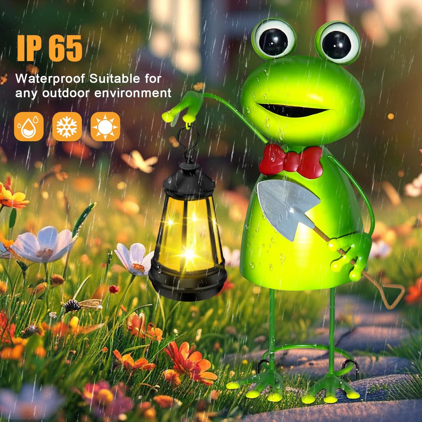 🐸Solar Garden Lights Frog Statue✨