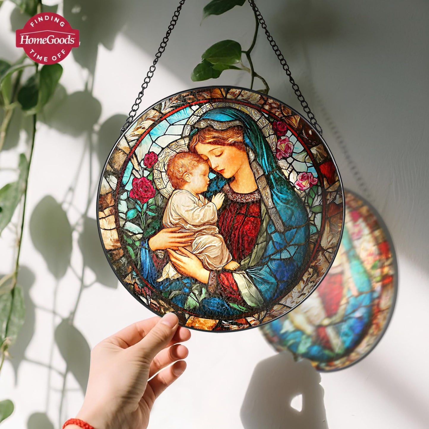Divine Light: Blessed Virgin Mary Stained-Glass Suncatcher 🌅