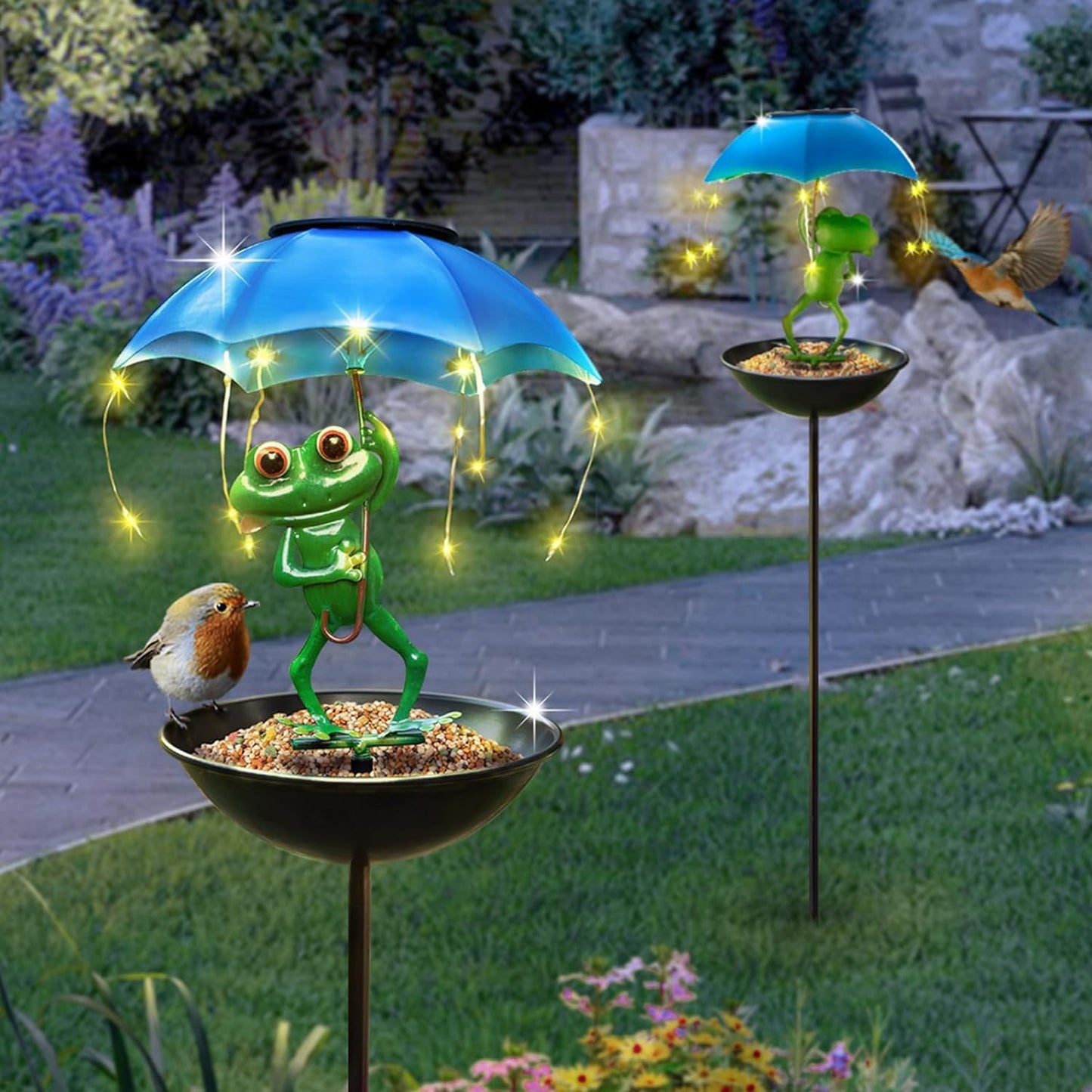 🐸✨ Magical frog decoration with night light – weatherproof & cute!