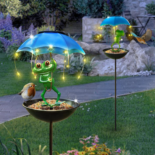 🐸✨ Magical frog decoration with night light – weatherproof & cute!