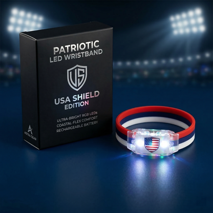 🇺🇸✨ Fans cheering with glowing national flag wristbands - USA Team 2026 World Cup ⚽