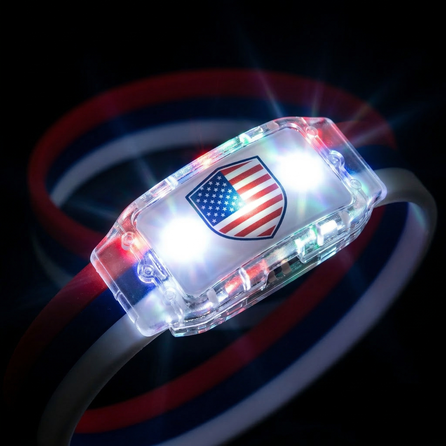 🇺🇸✨ Fans cheering with glowing national flag wristbands - USA Team 2026 World Cup ⚽