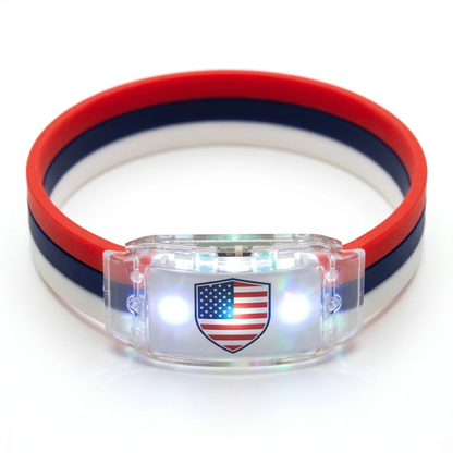 🇺🇸✨ Fans cheering with glowing national flag wristbands - USA Team 2026 World Cup ⚽
